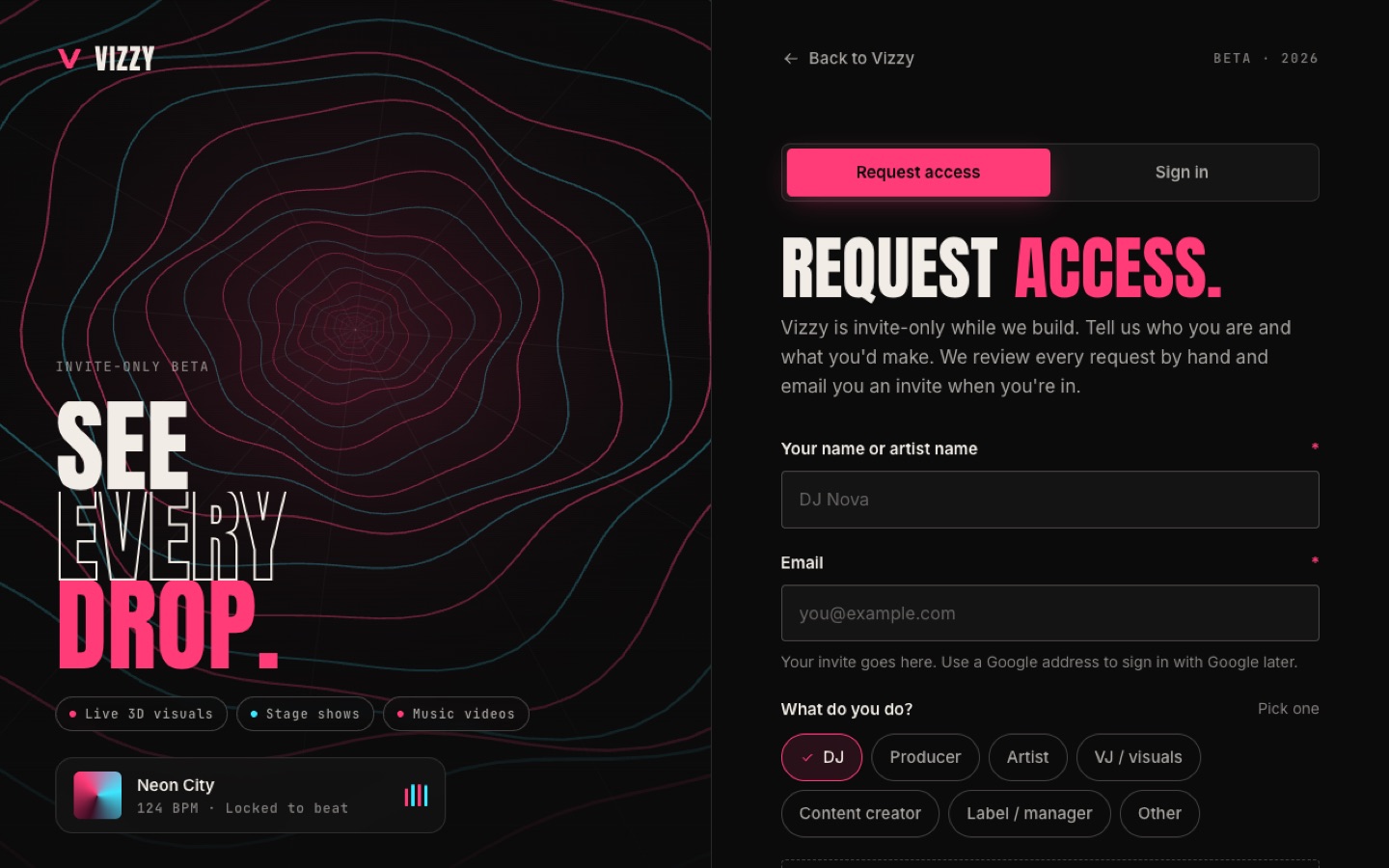 Request access form