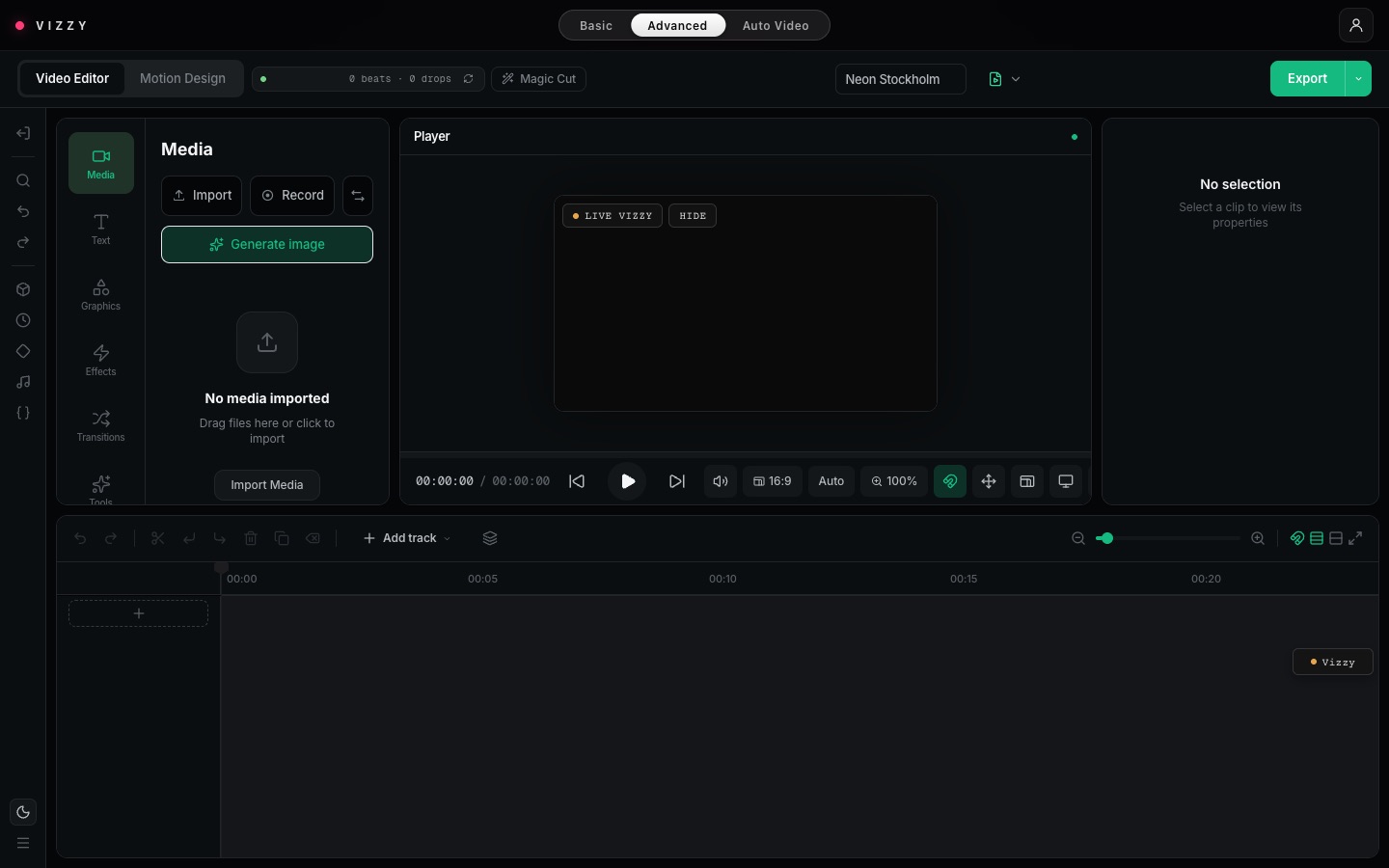 Advanced mode editor
